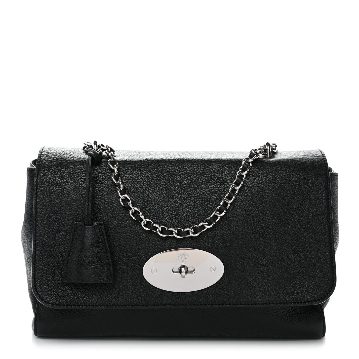 Small Classic Grain Calfskin Medium Lily Black