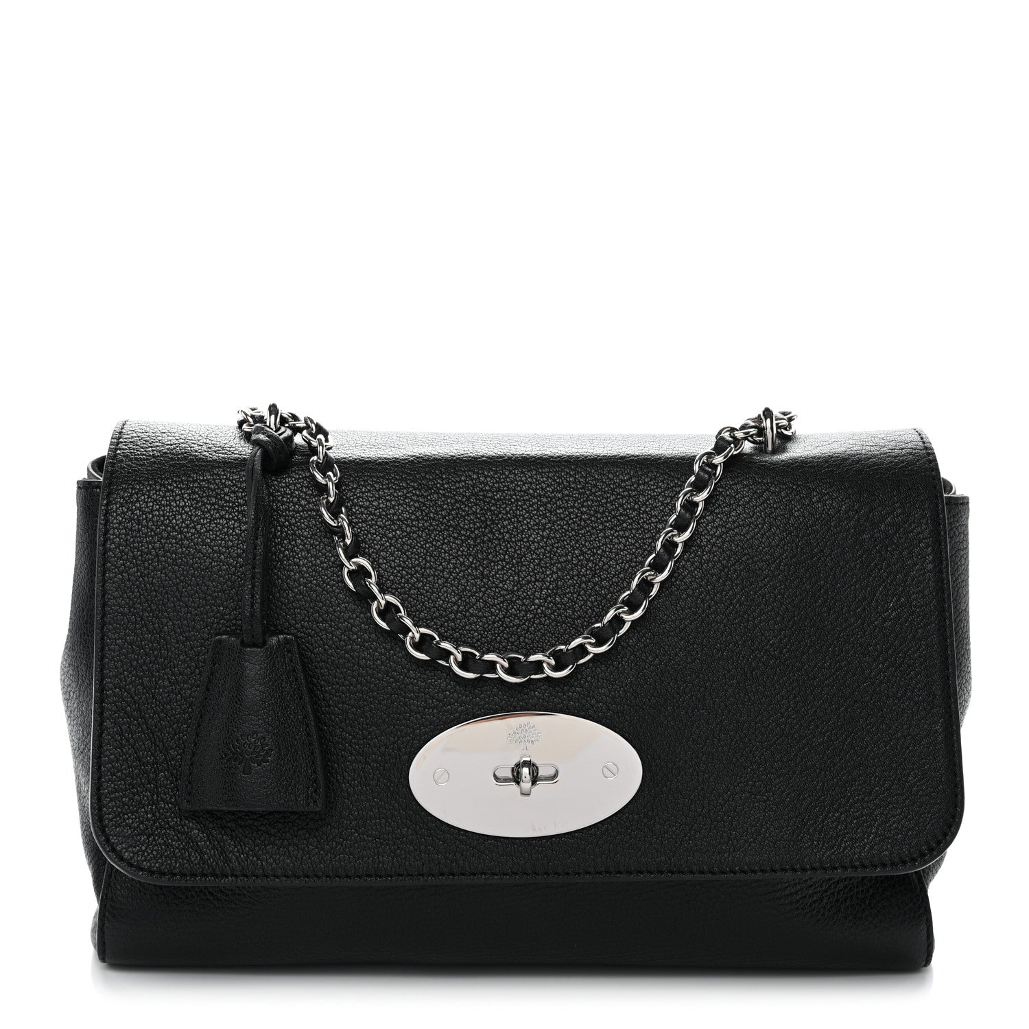 Mulberry Small Classic Grain Calfskin Medium Lily Black 1 of 11