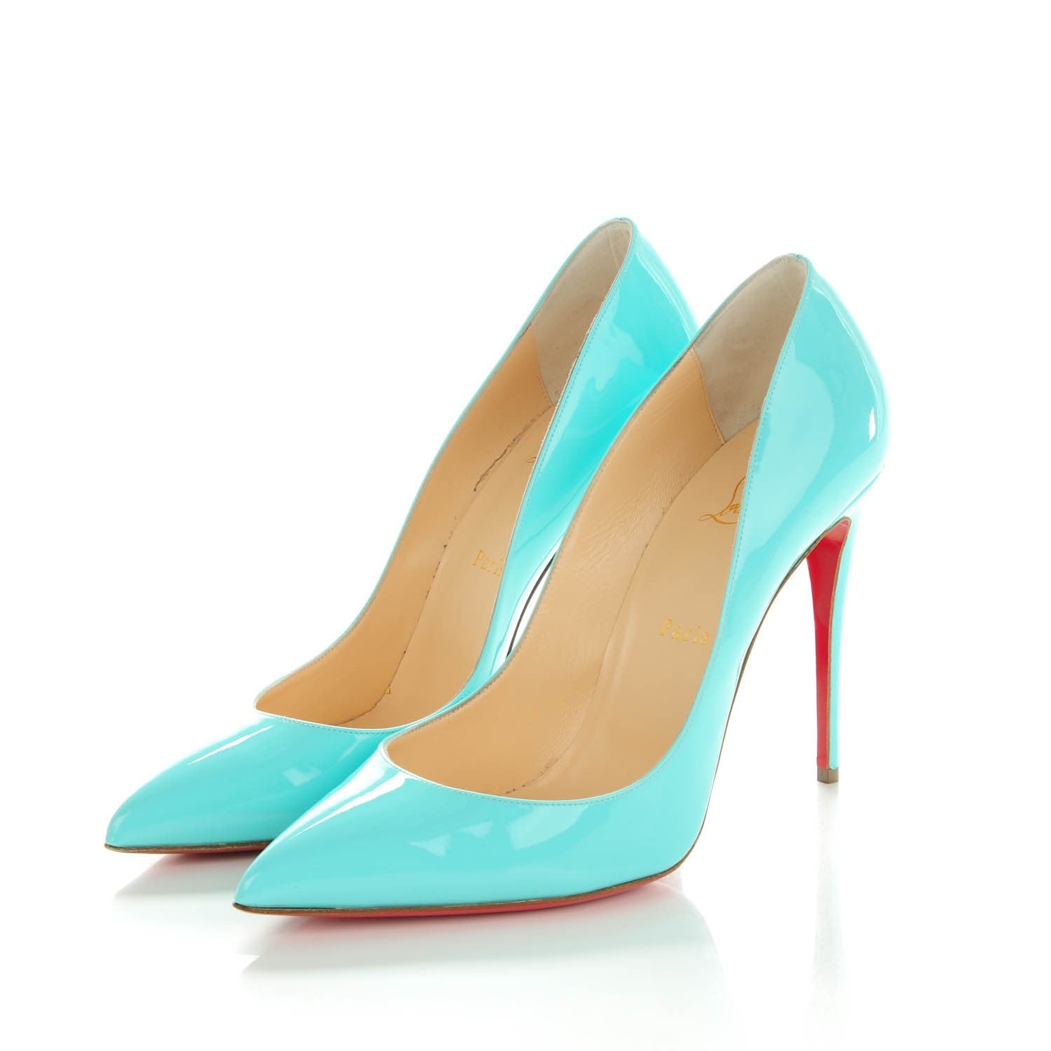 Christian Louboutin Patent Pigalle Follies 100 Pumps 41 Opaline 5 of 11
