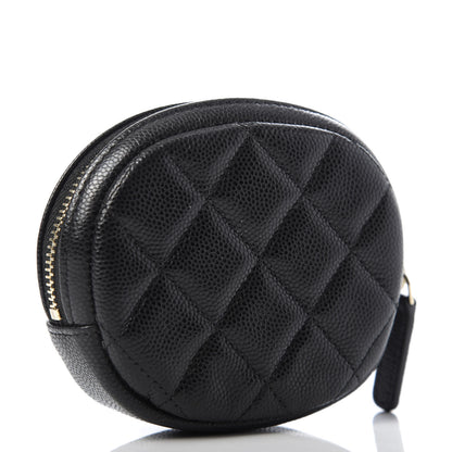 Chanel Caviar Quilted Zip Around Classic Coin Purse Black 3 of 8