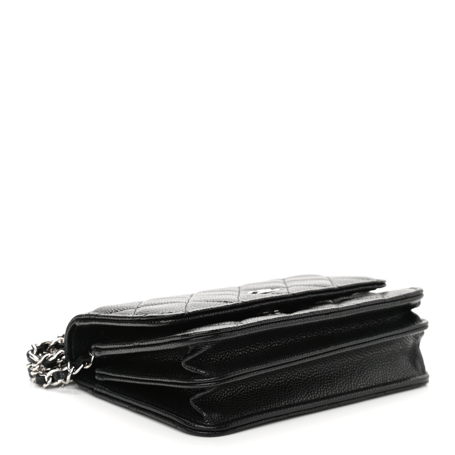 Chanel Caviar Quilted Mini Wallet On Chain WOC Black 4 of 12