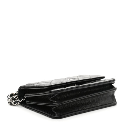 Chanel Caviar Quilted Mini Wallet On Chain WOC Black 4 of 12
