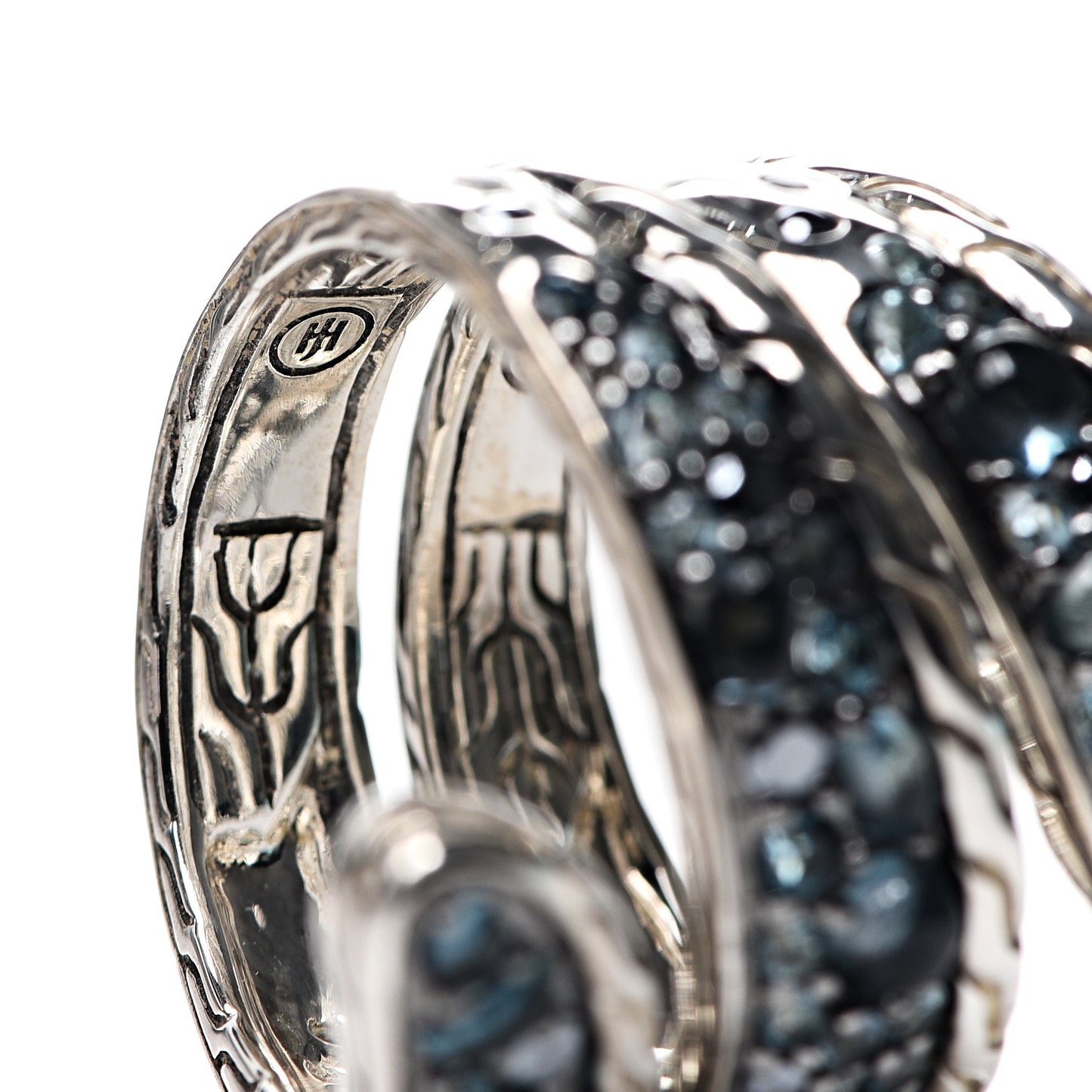 Sterling Silver Blue Topaz Classic Chain Ring 55 7