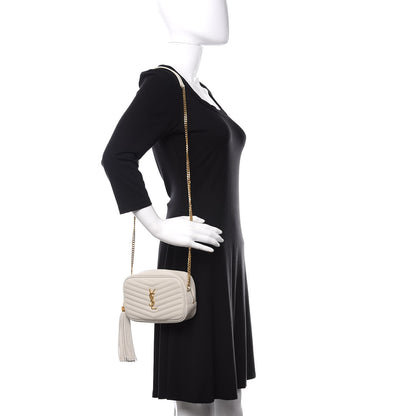 Saint Laurent Grain De Poudre Matelasse Monogram Mini Lou Camera Bag Crema Soft 2 of 9