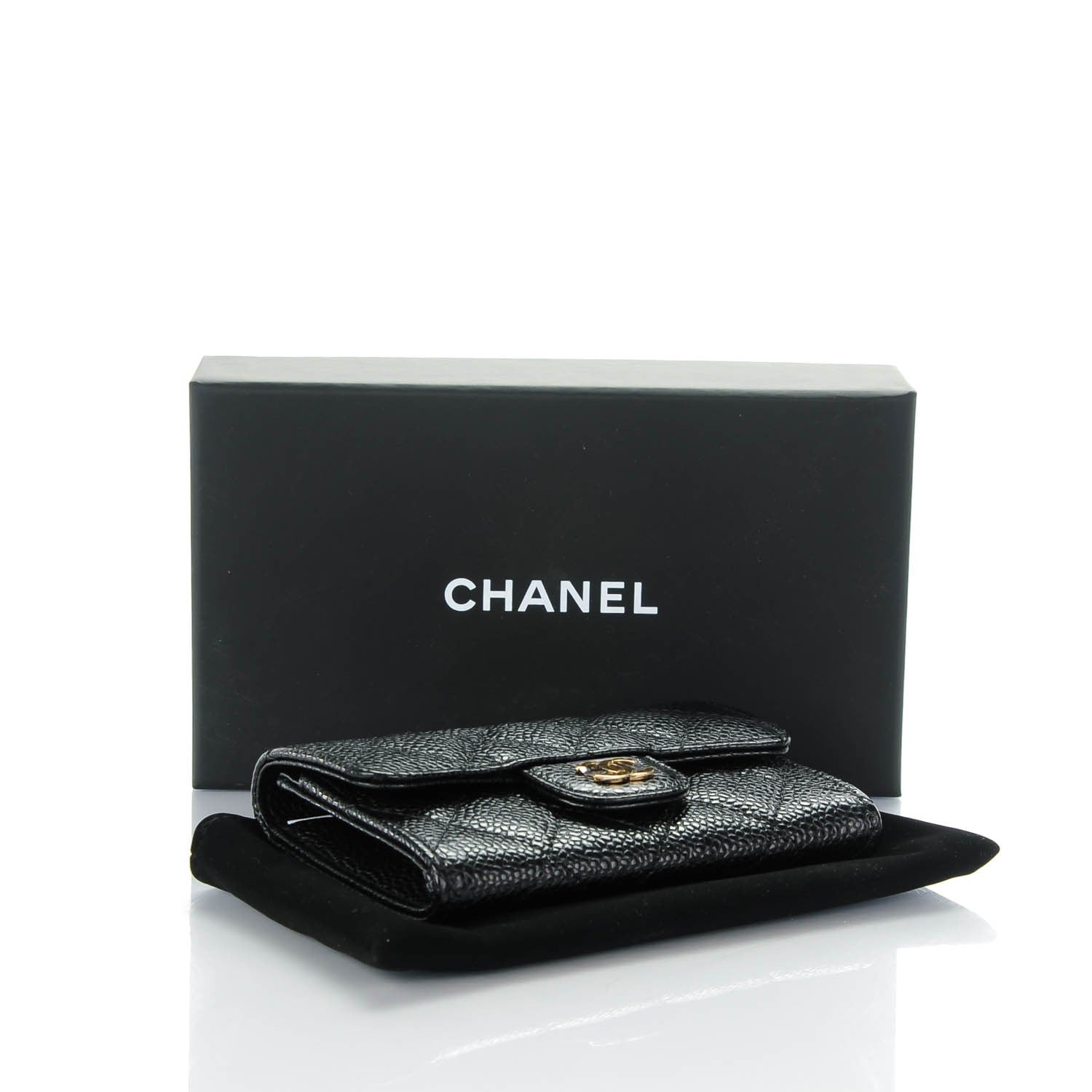 Chanel Caviar Quilted Flap Card Holder Black 4 of 8
