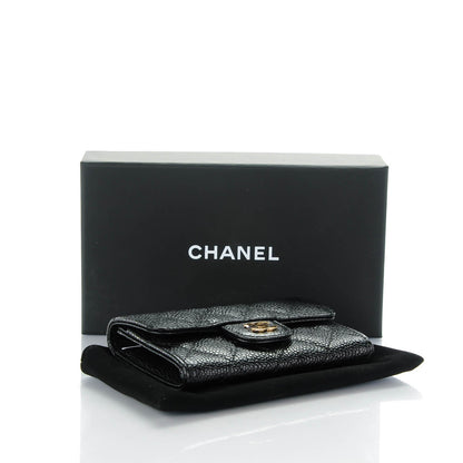 Chanel Caviar Quilted Flap Card Holder Black 4 of 8