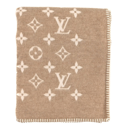 Louis Vuitton Wool Cashmere Monogram Blanket Beige 1 of 3