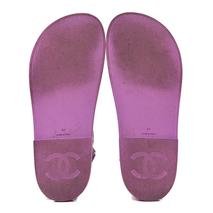 Chanel Rubber CC Dad Sandals 41 Purple 10 of 18