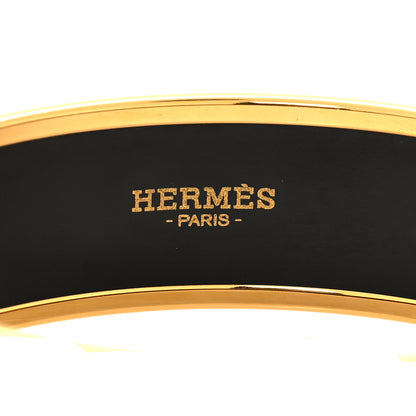 Hermes Enamel Printed Wide Circuit 24 Faubourg Bracelet 65 Rouge White 4 of 5
