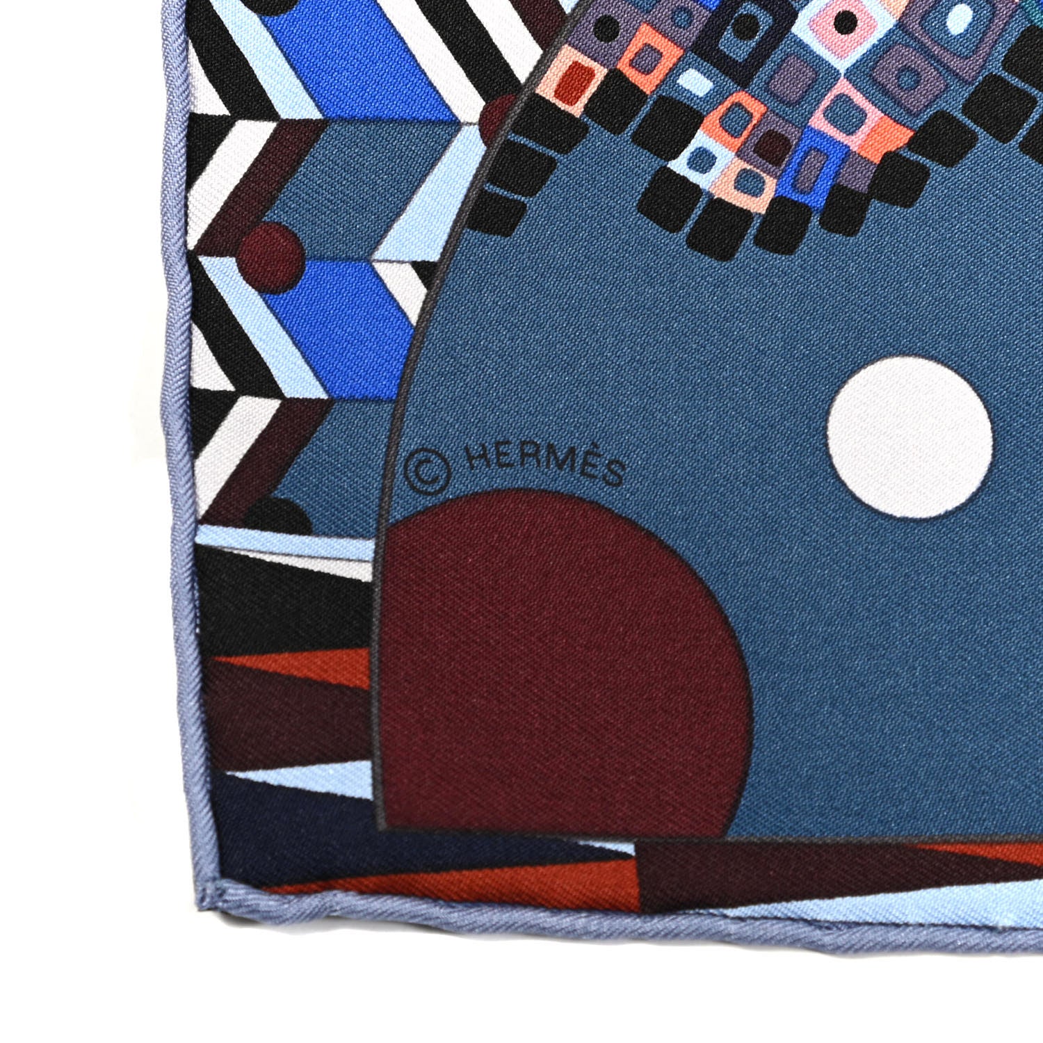 Hermes Silk Les Ailes De La Soie Scarf 90 Lavande Brique Bleu 3 of 6