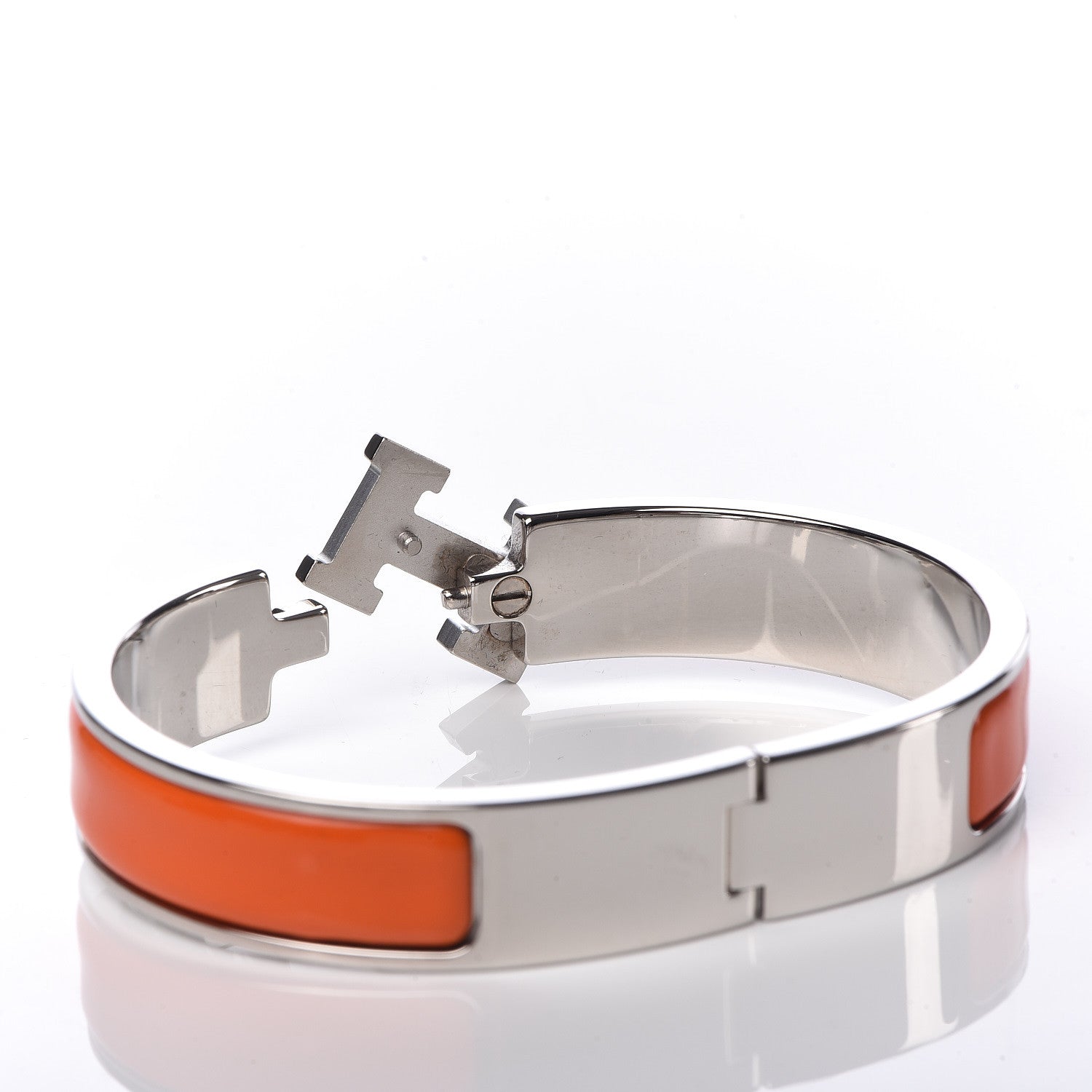 Hermes Enamel Narrow Clic Clac H Bracelet PM Orange 4 of 6