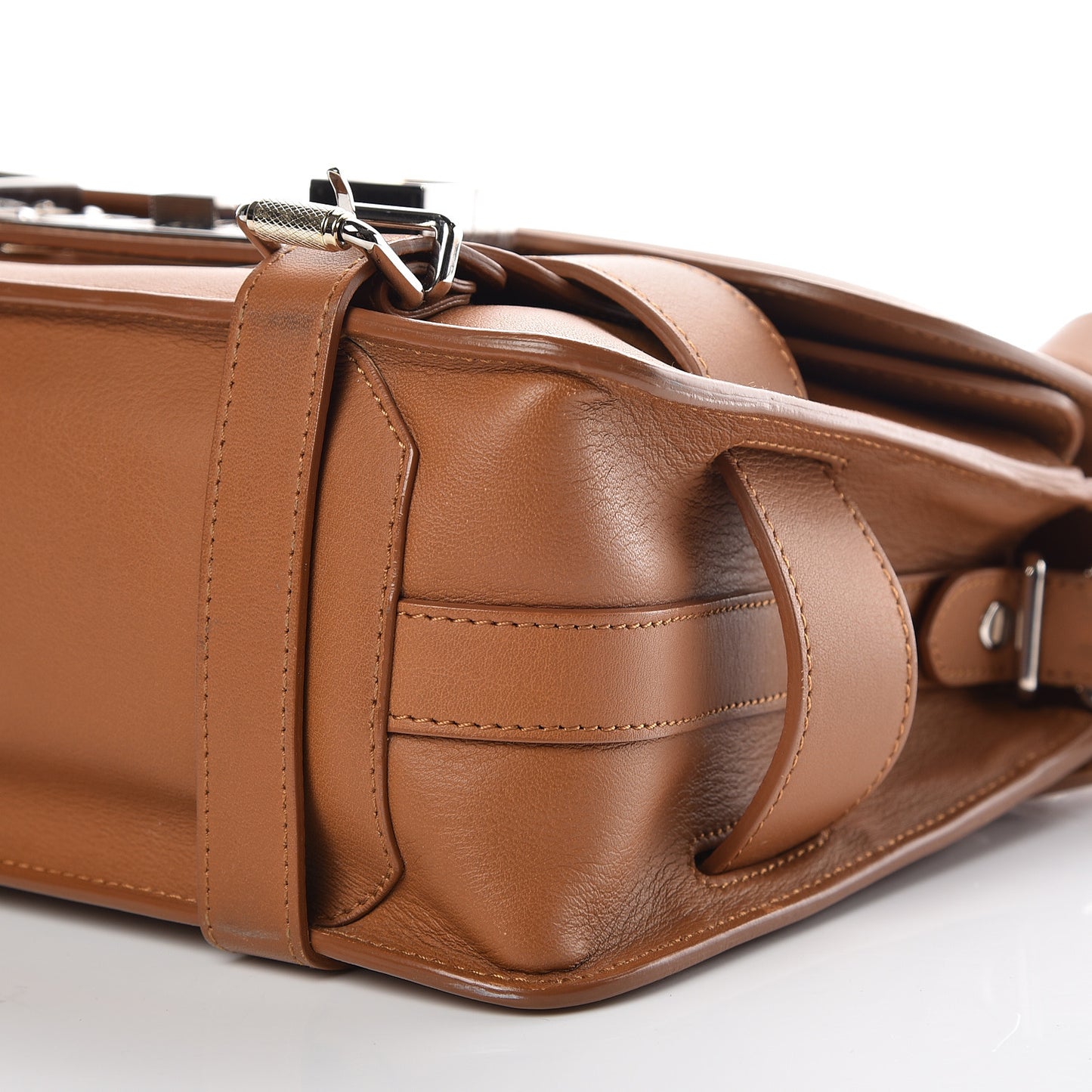 Calfskin PS11 Classic Shoulder Bag Caramel