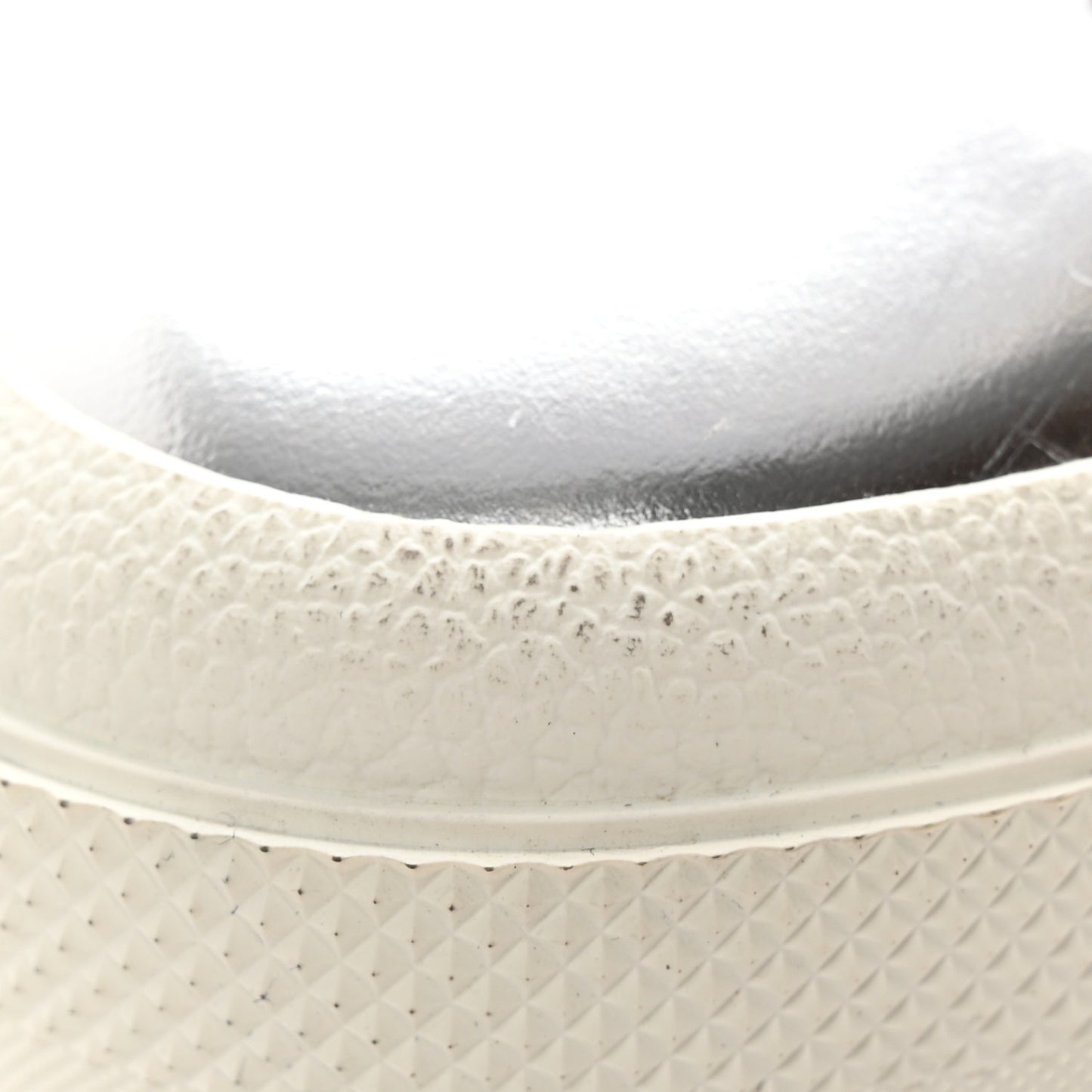 Calfskin Band Logo Womens City Sneakers 39 Silvery