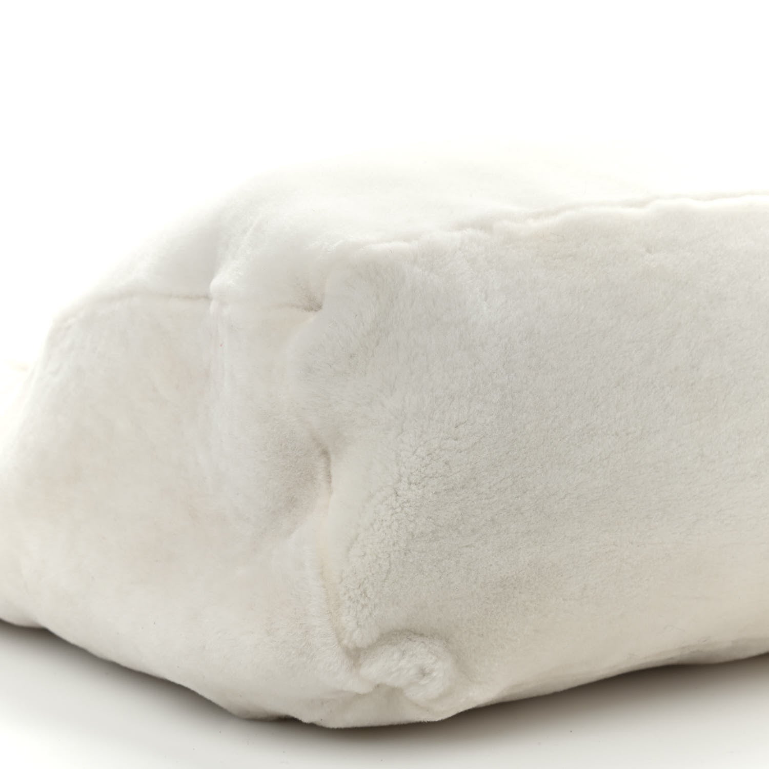 Prada Shearling Saffiano Shoulder Bag White 10 of 11