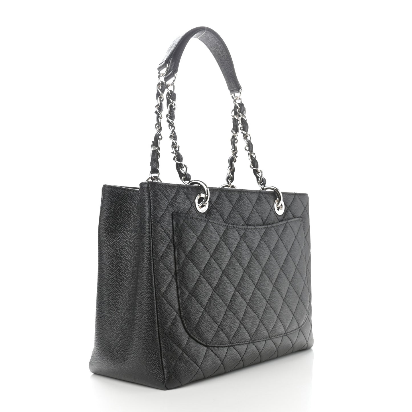 Caviar Quilted Grand Shopping Tote GST Black