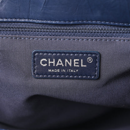 Chanel Aged Calfskin Quilted Medium Casual Rock Airlines Backpack Blue 6 of 10