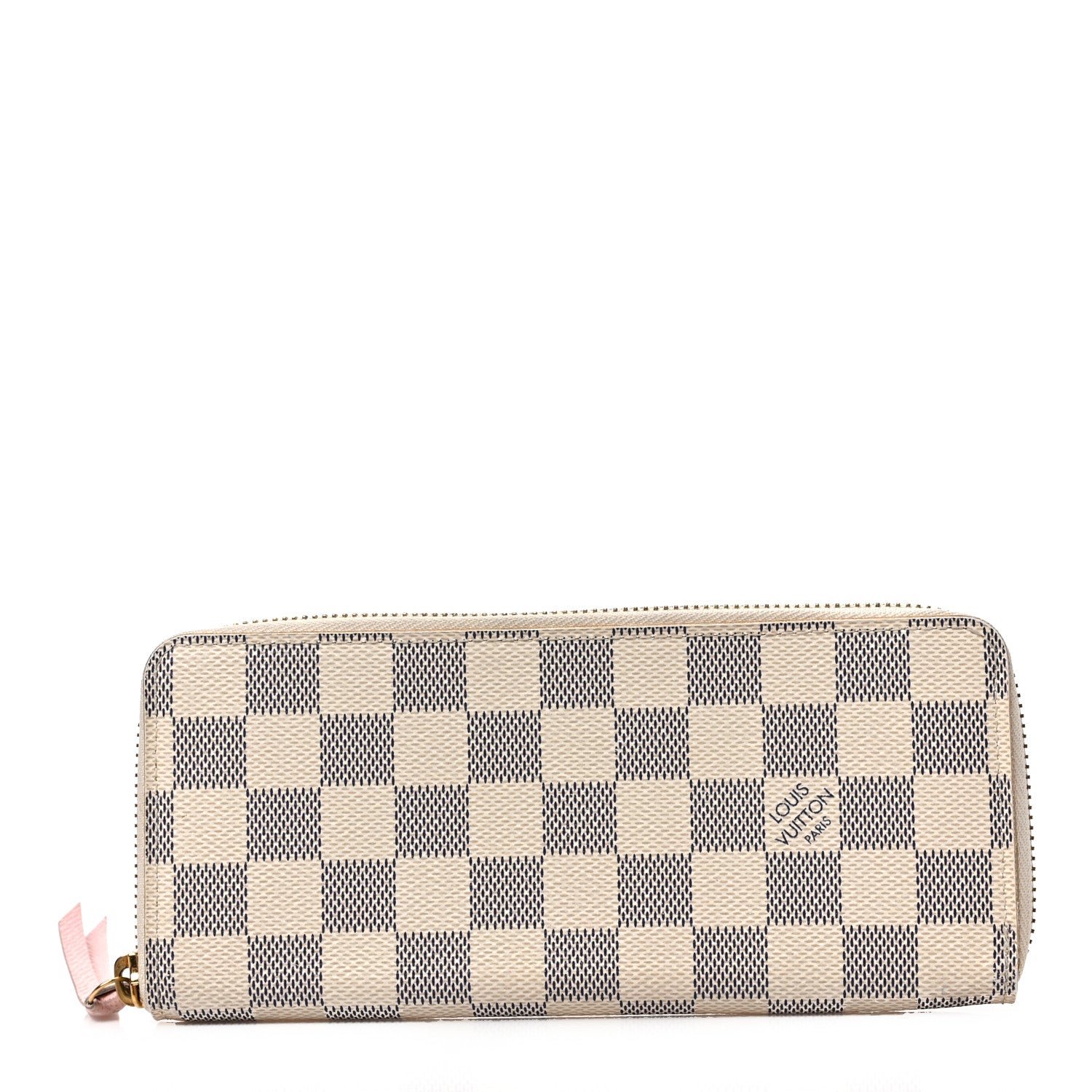 Louis Vuitton Damier Azur Clemence Wallet Rose Ballerine 1 of 7