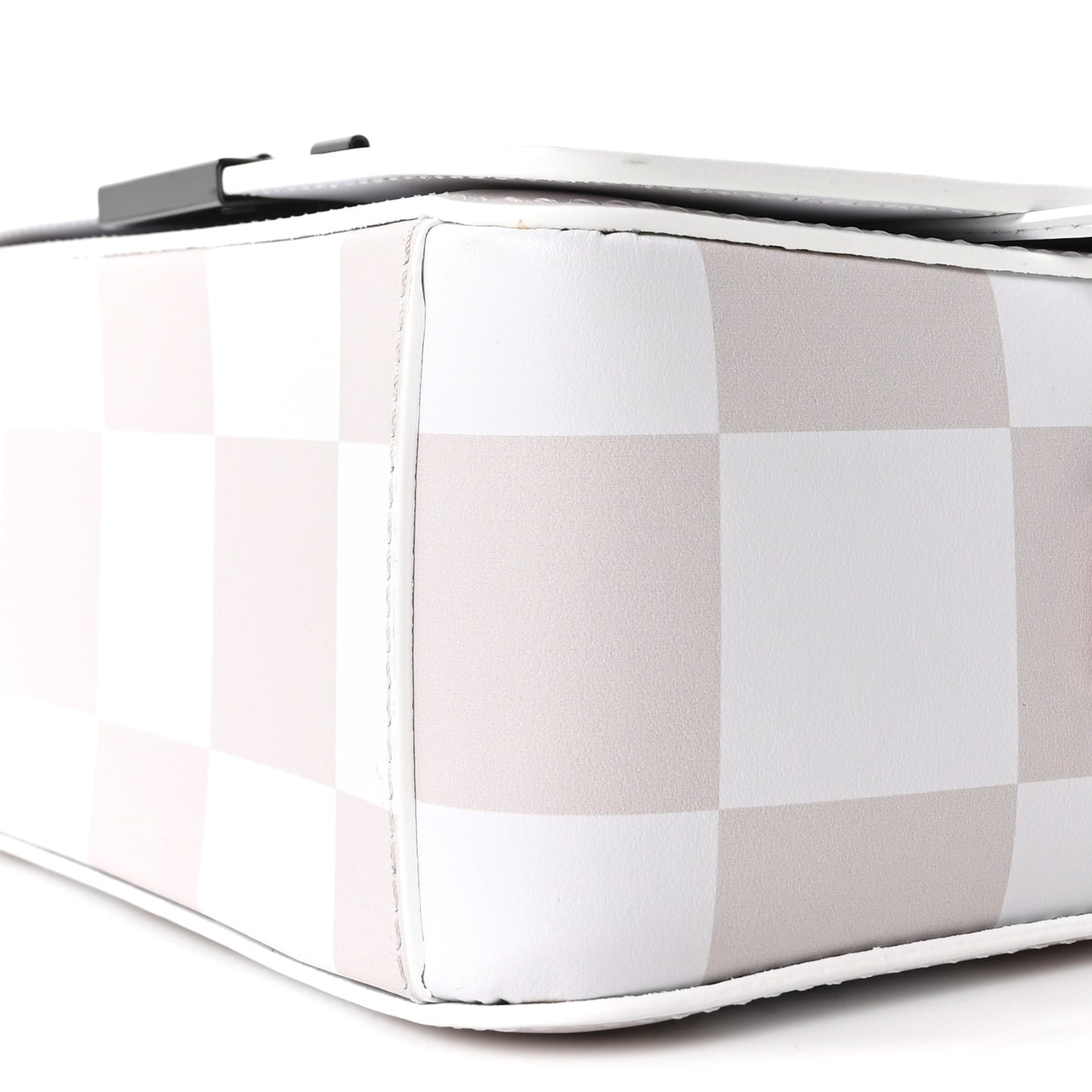 Calfskin Figures of Speech Binder Clip Bag White Beige