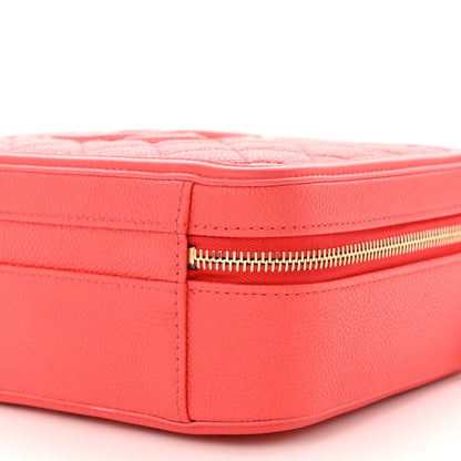 Chanel Caviar Quilted Medium CC Filigree Vanity Case Red 10 of 13