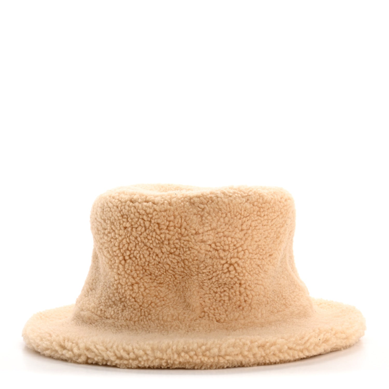 Hermes Shearling Womens Fauve Bucket Hat 57 Marron Tonka 6 of 8