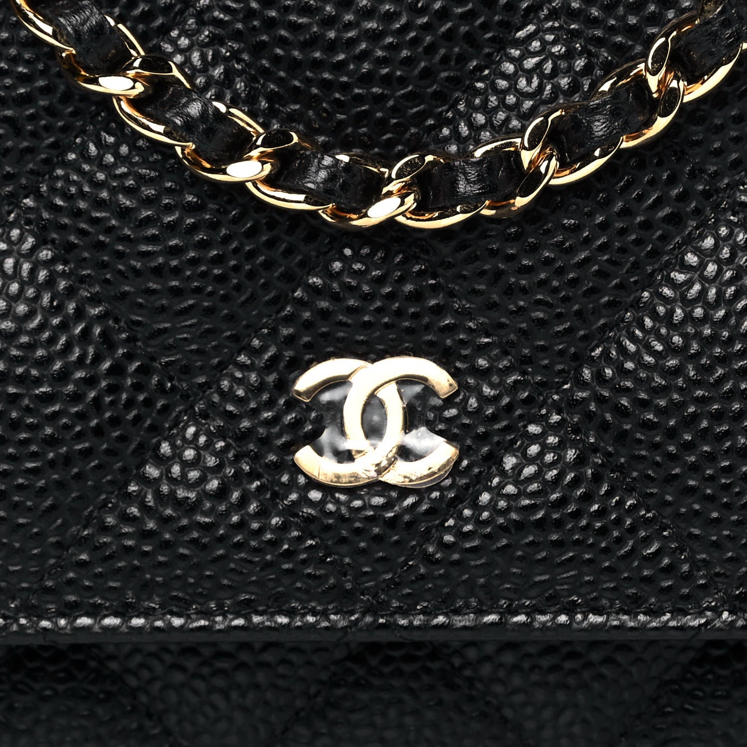 Chanel Caviar Quilted Wallet On Chain WOC Black 4 of 8