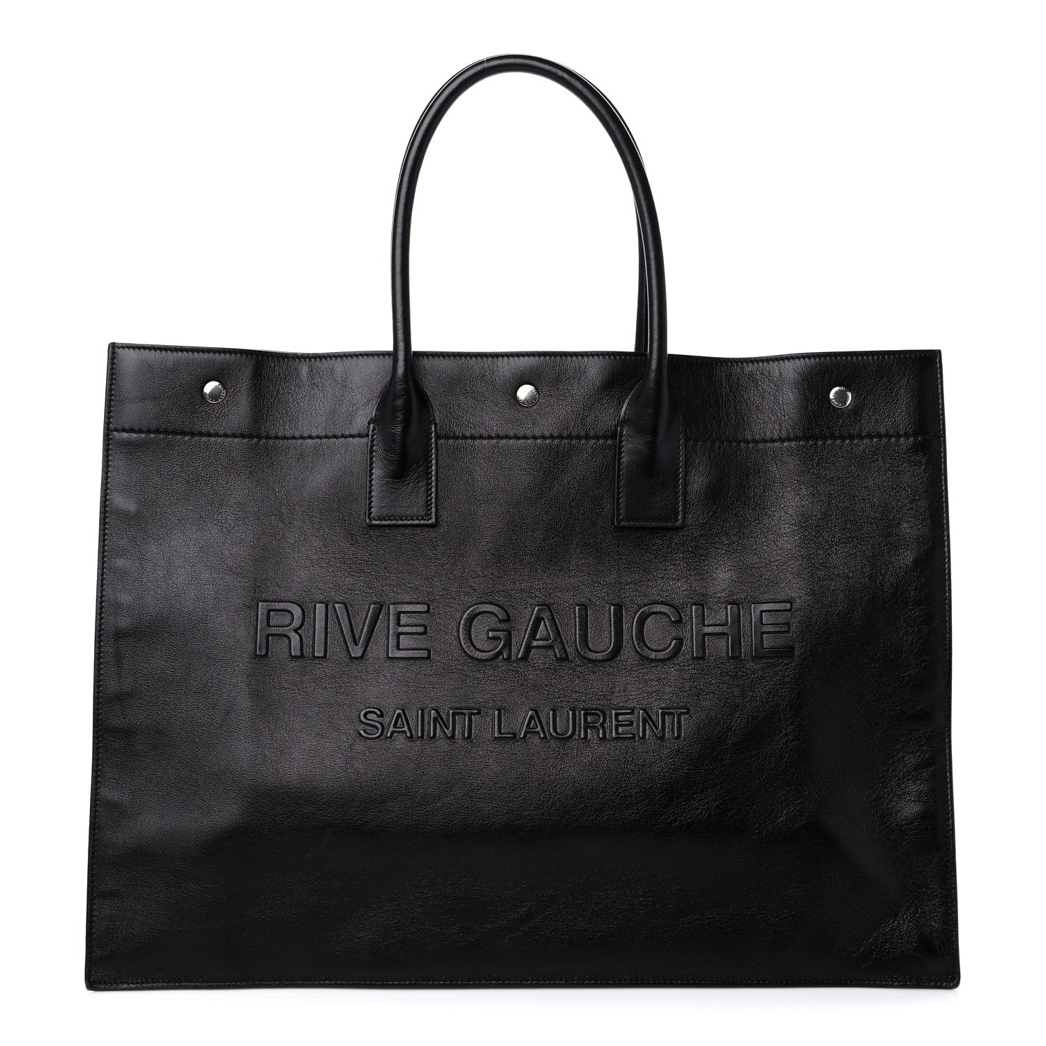 Saint Laurent Vitello Rive Gauche Large Tote Black 1 of 10