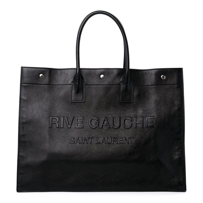 Saint Laurent Vitello Rive Gauche Large Tote Black 1 of 10