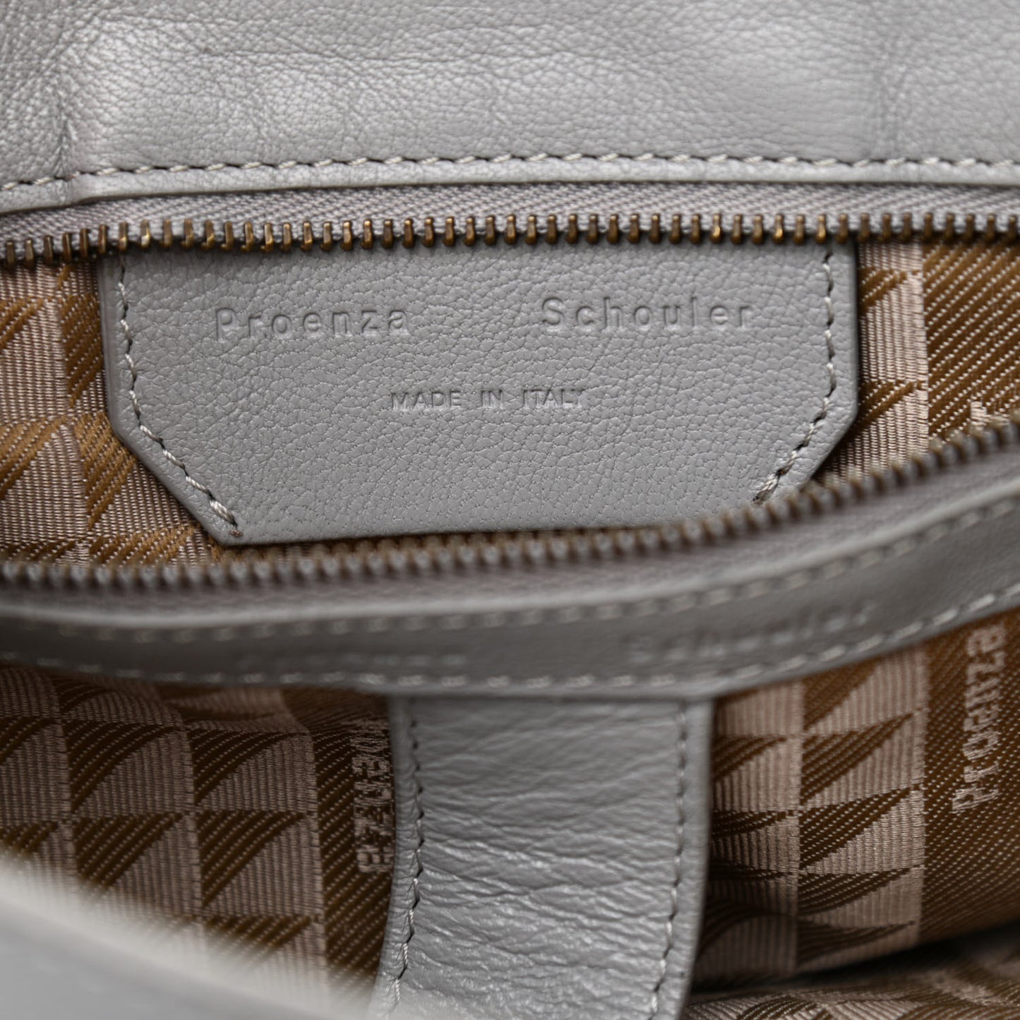 Lambskin Medium PS1 Satchel Concrete Grey