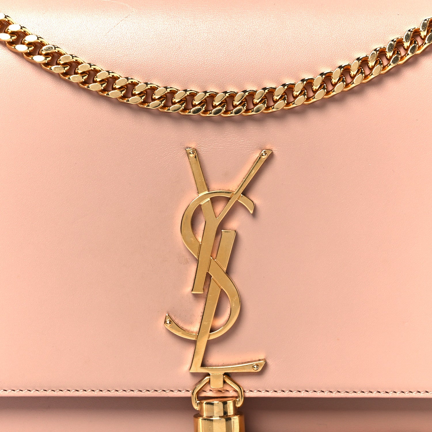 Saint Laurent Smooth Calfskin Medium Classic Monogram Kate Tassel Satchel Pink 9 of 11