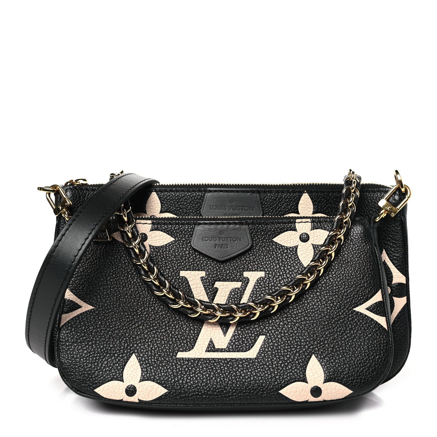 Louis Vuitton Empreinte Monogram Giant Multi Pochette Accessories Black Beige 1 of 11