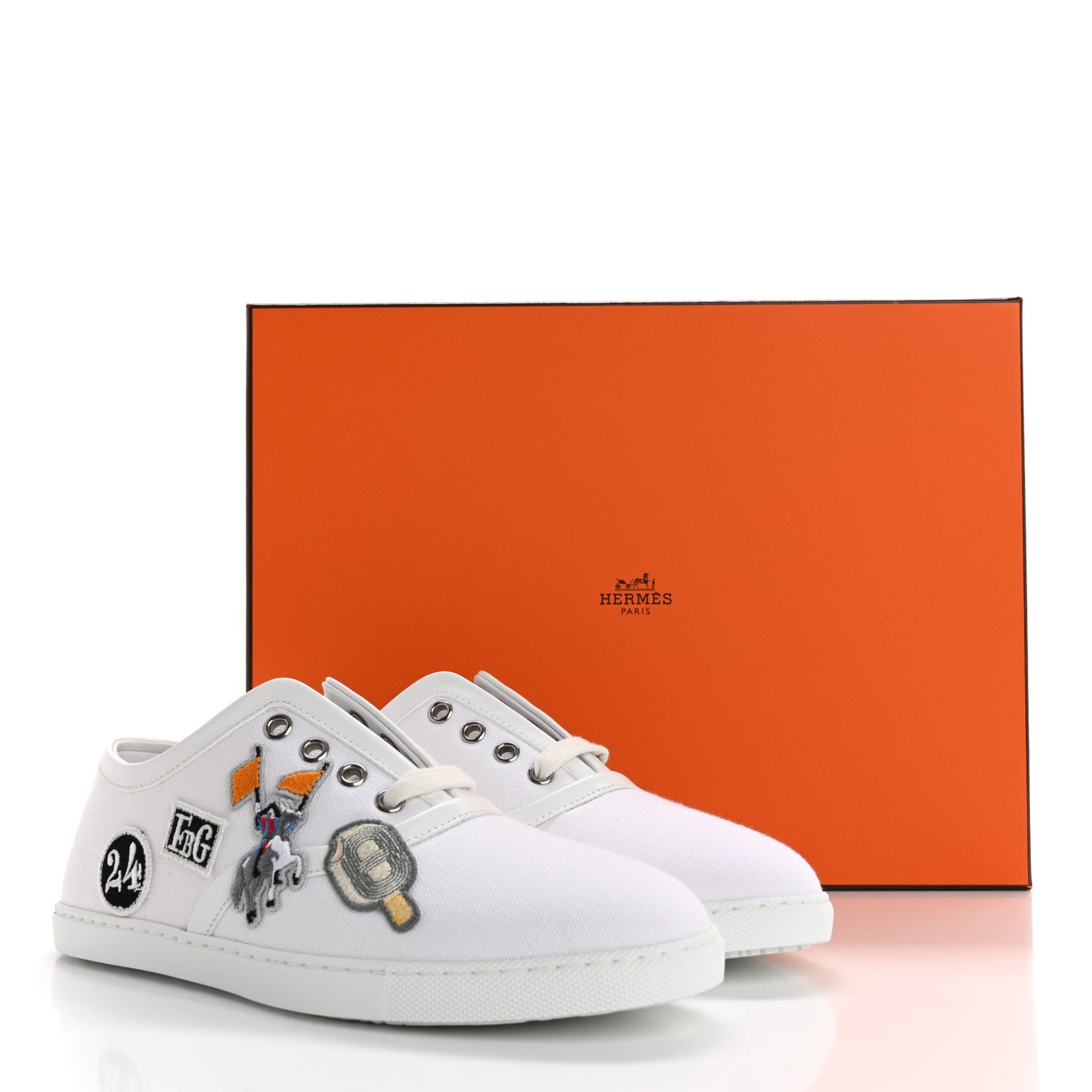 Canvas Embroidered Innocent Sneakers 36.5 White