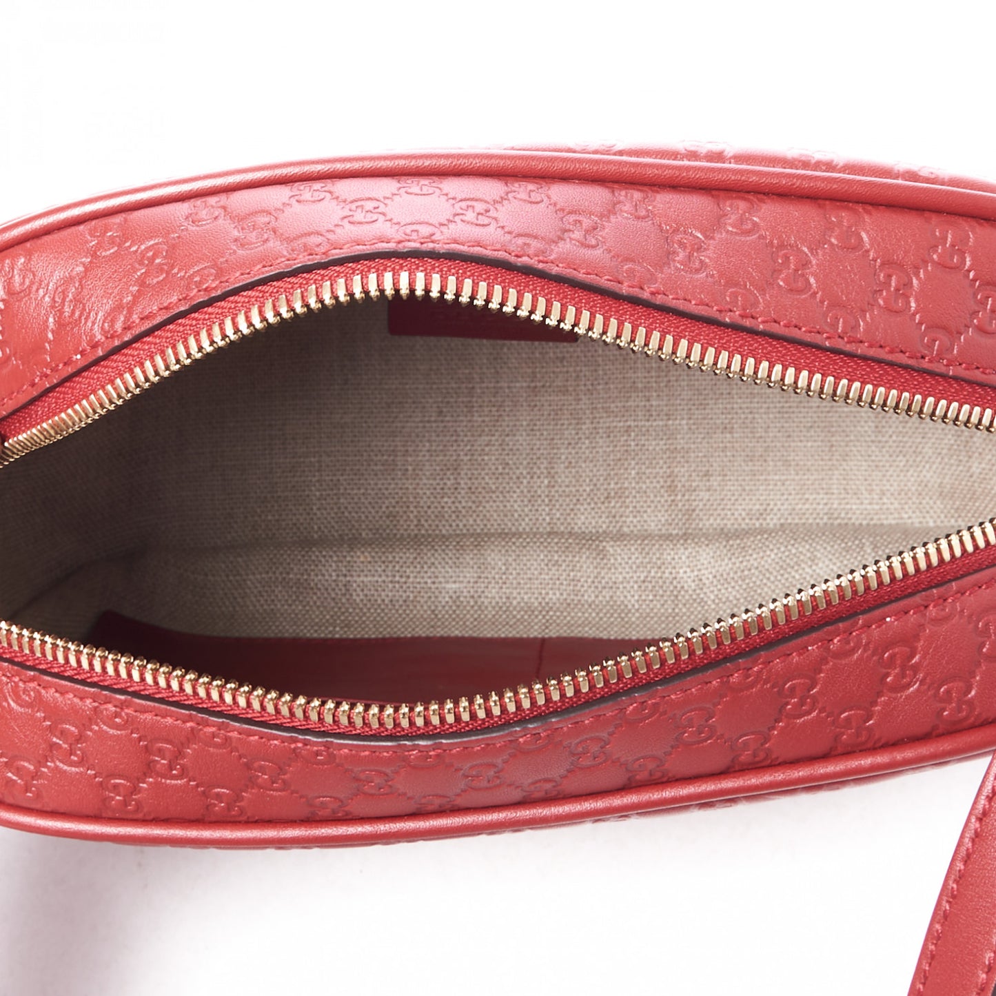 Microguccissima Mini Bree Messenger Bag Red
