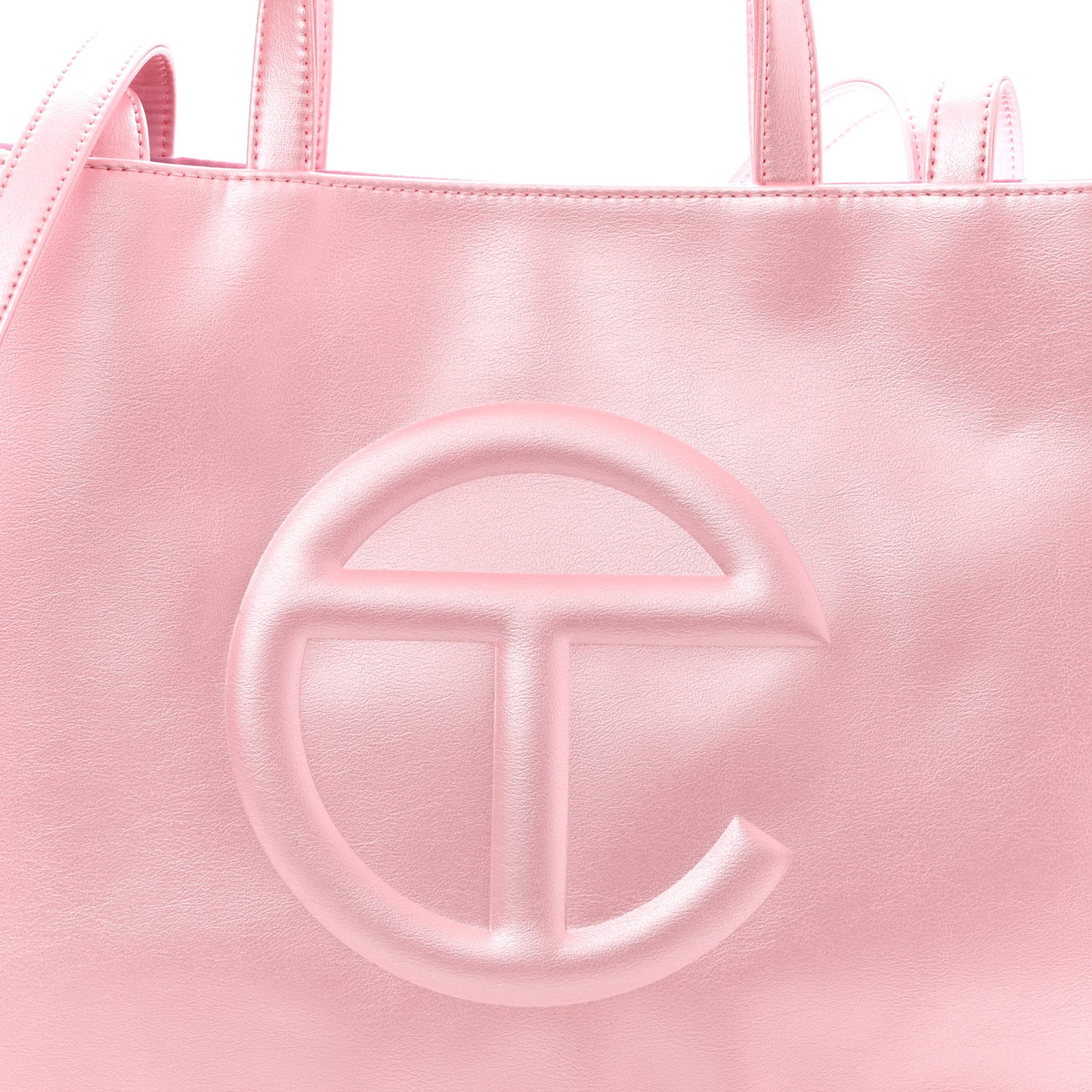 Metallic Vegan Leather Medium Shopping Bag Ballerina