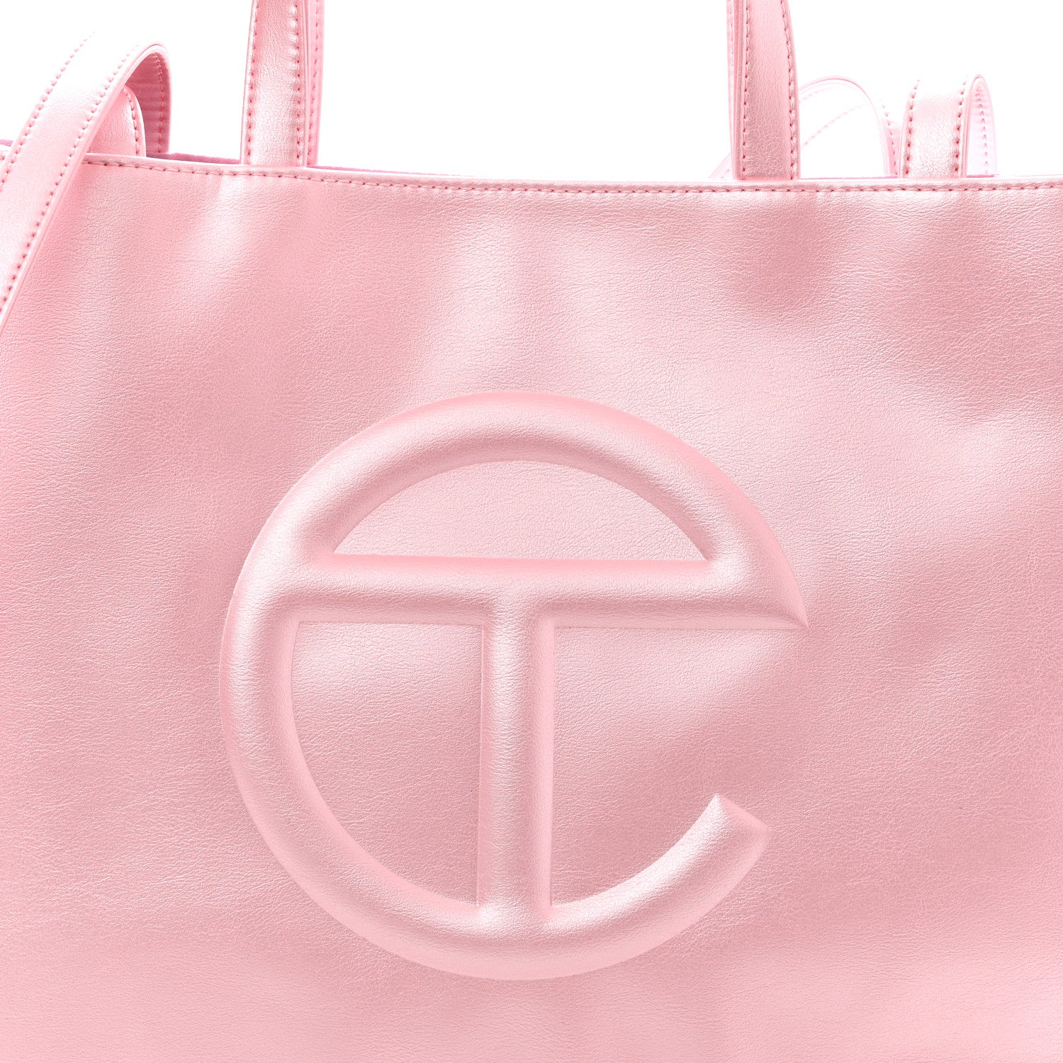 Telfar Metallic Vegan Leather Medium Shopping Bag Ballerina 8 of 10