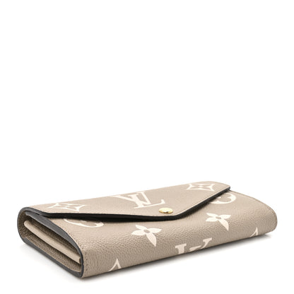 Louis Vuitton Empreinte Monogram Giant Sarah Wallet Tourterelle Creme 4 of 9