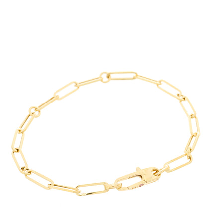 Roberto Coin 18K Yellow Gold Paper Clip Round Link Chain Bracelet 2 of 4