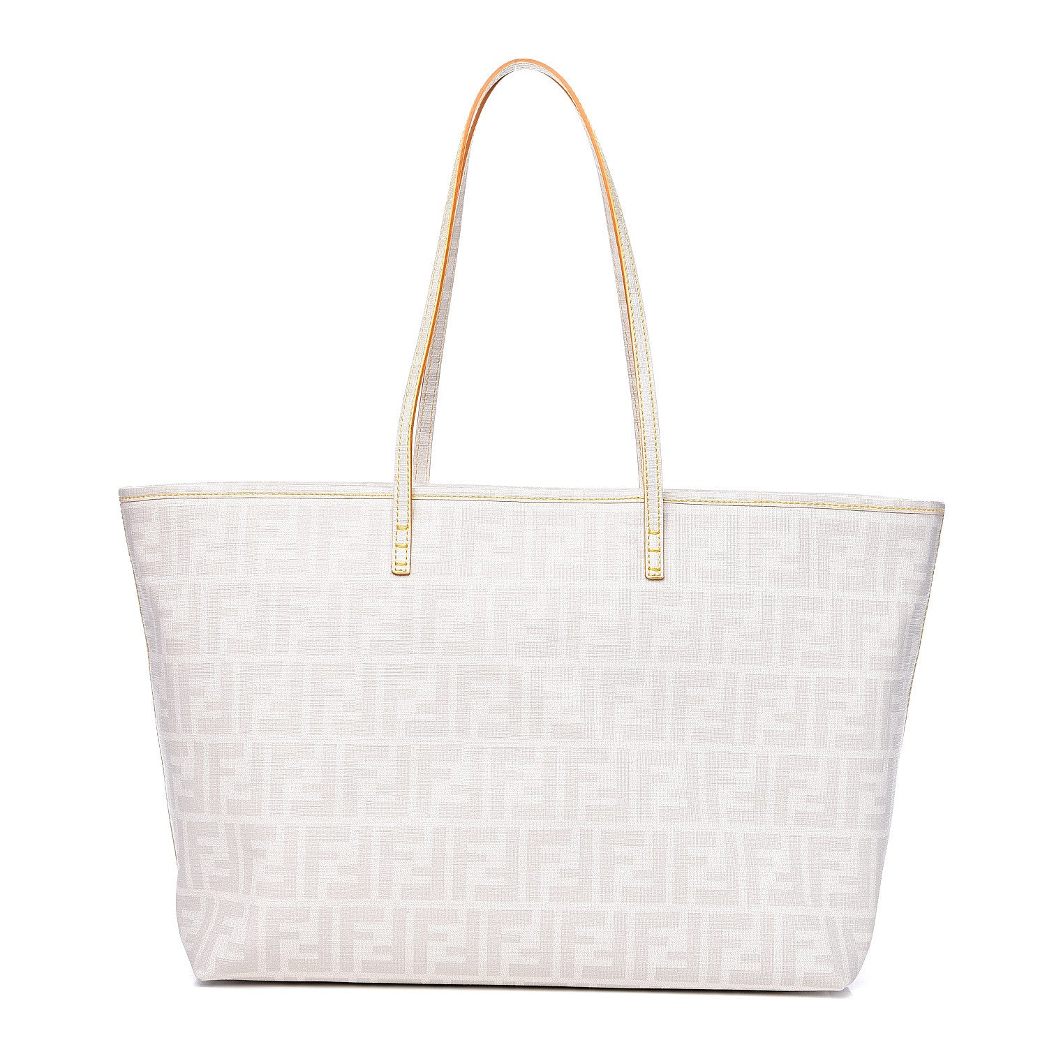 Fendi Zucca Spalmati Medium Roll Tote Bianco 1 of 12