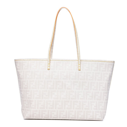 Fendi Zucca Spalmati Medium Roll Tote Bianco 1 of 12
