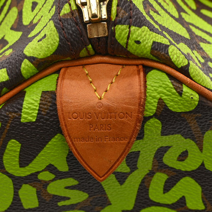Louis Vuitton Monogram Graffiti Speedy 30 Green 6 of 10