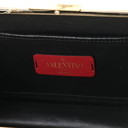 Valentino Garavani Metal Crystal VLTN Chain Clutch Black 7 of 8