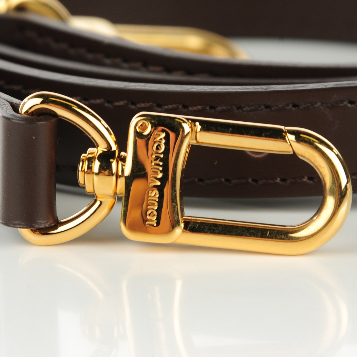 Louis Vuitton Calfskin 16mm Adjustable Shoulder Strap Brown 3 of 3