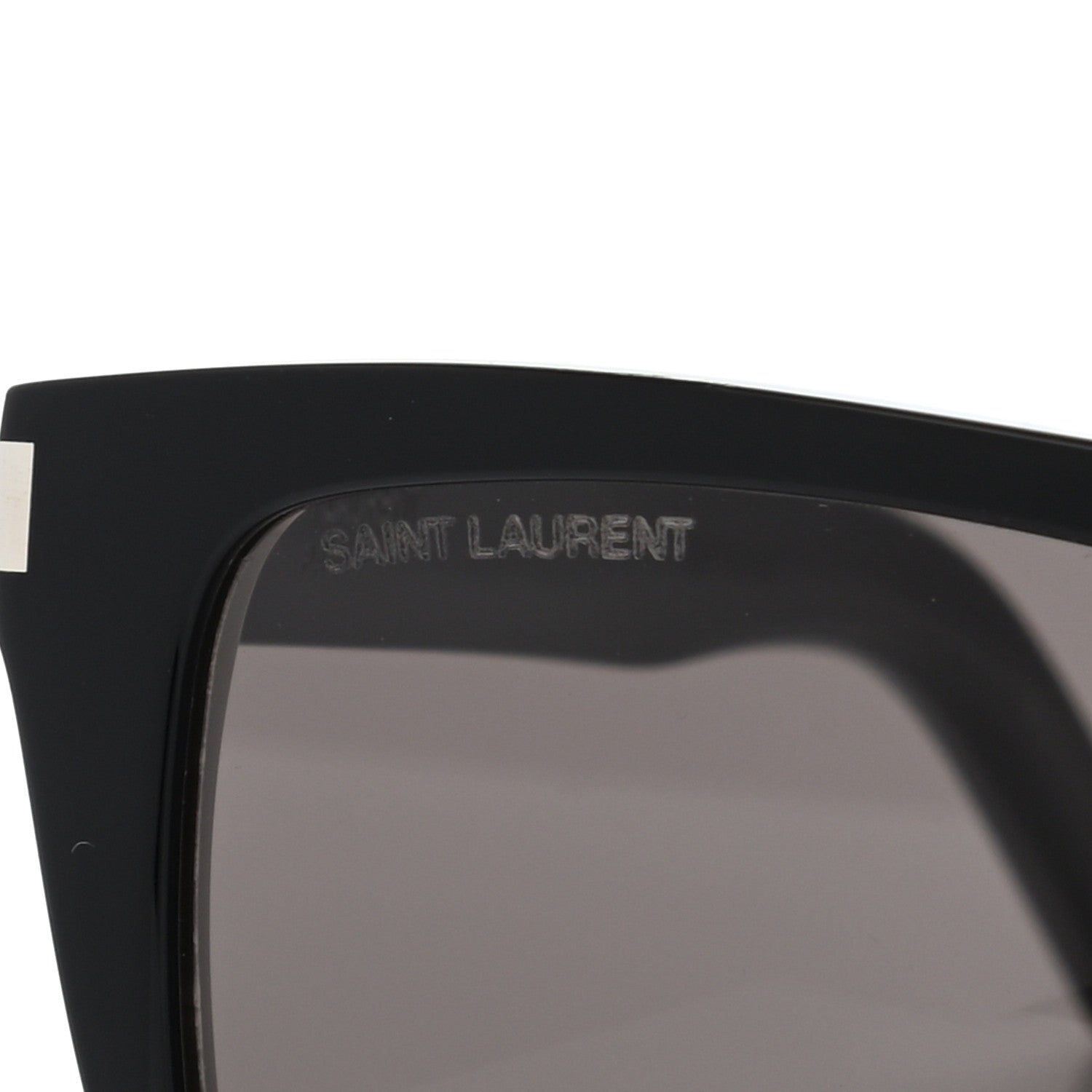 Saint Laurent Acetate Flat Top SL1 Sunglasses Black White 8 of 8