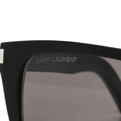 Saint Laurent Acetate Flat Top SL1 Sunglasses Black White 8 of 8
