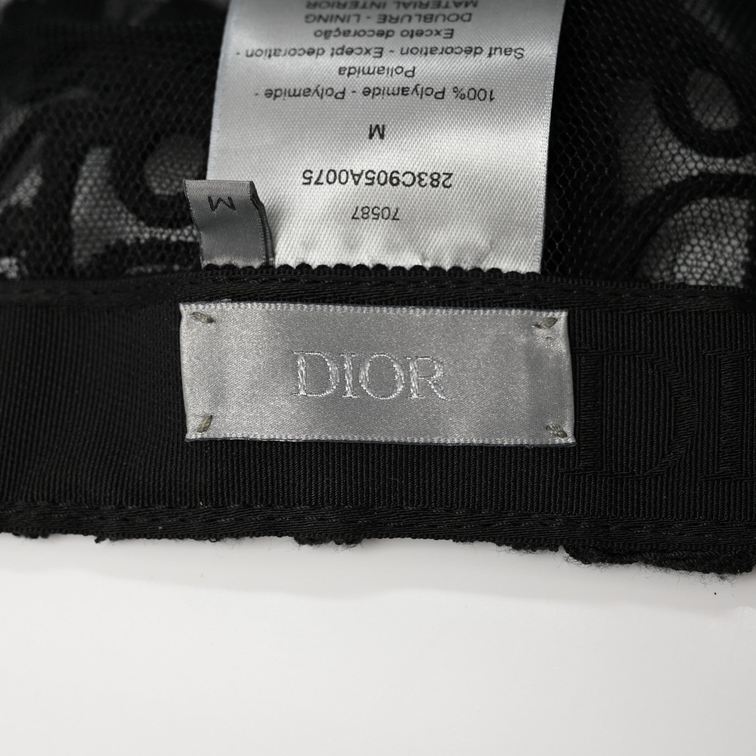Christian Dior Mesh Hat M Black 8 of 10