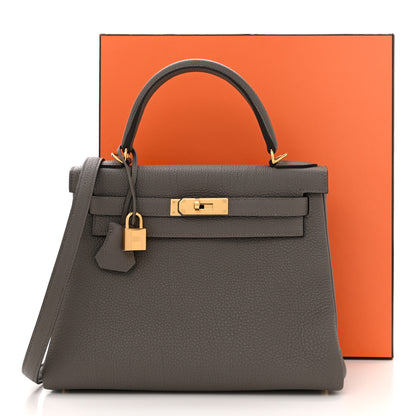 Hermes Togo Kelly Retourne 28 Etain 11 of 11