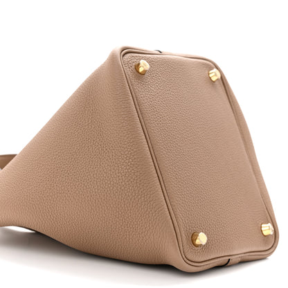 Hermes Taurillon Maurice Picotin Lock 18 PM Beige De Weimar 9 of 11