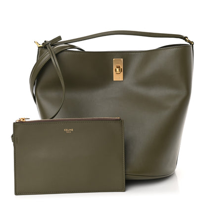 Celine Smooth Calfskin Bucket 16 Bag Dark Olive 1 of 14