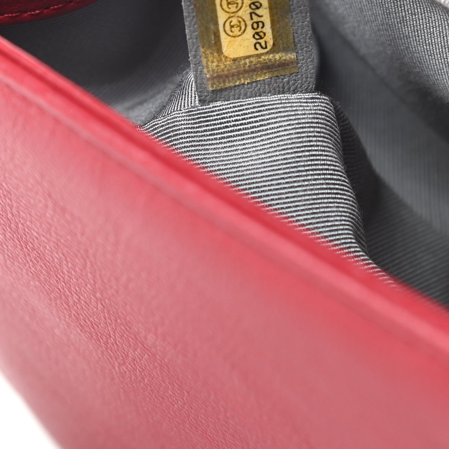 Calfskin Stitched Medium Boy Flap Red