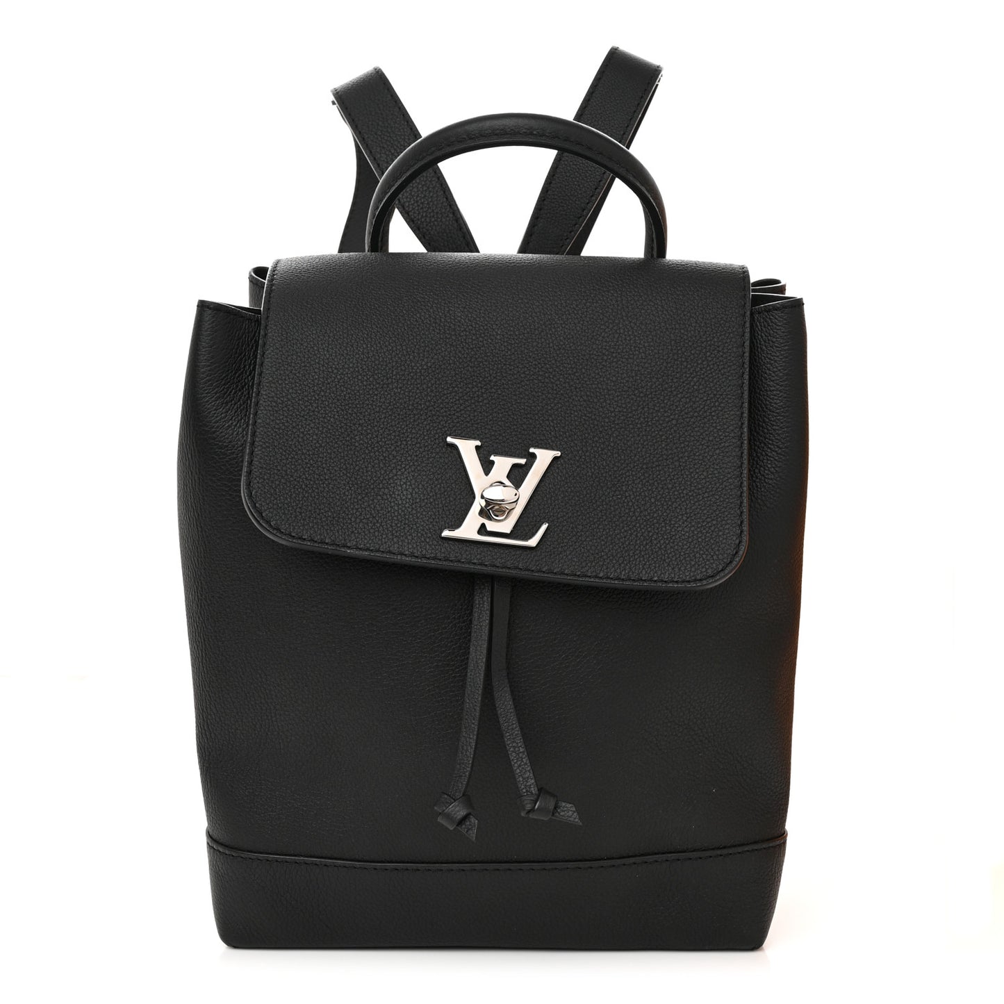 Calfskin Lockme Backpack Black