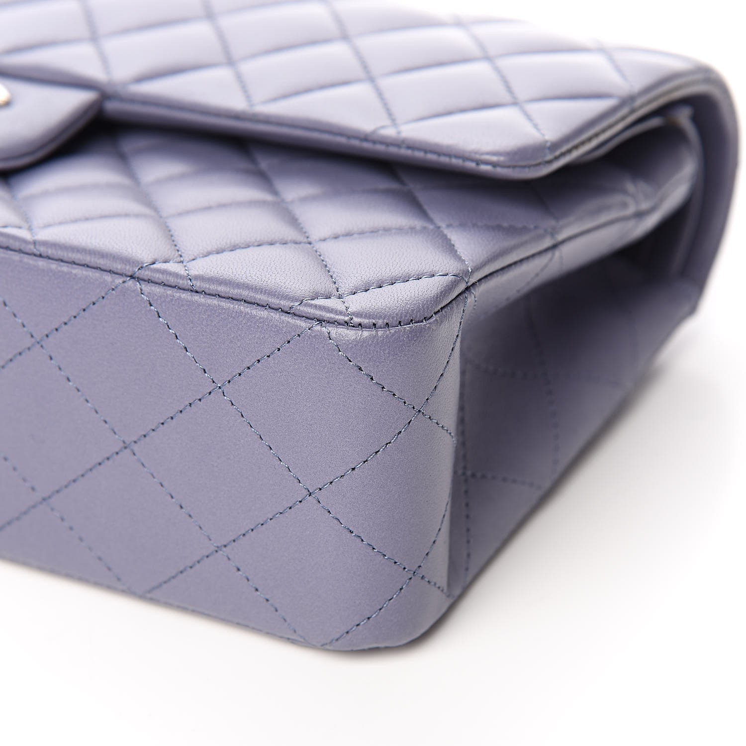 Chanel Lambskin Quilted Medium Double Flap Light Purple 9 of 11